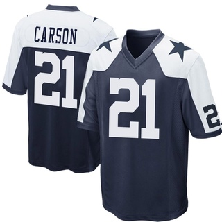Game Caelen Carson Men's Dallas Cowboys Throwback Jersey - Navy Blue