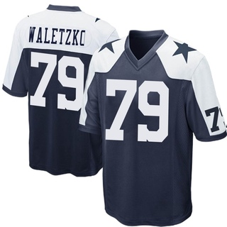 Game Matt Waletzko Men's Dallas Cowboys Throwback Jersey - Navy Blue