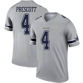 Legend Dak Prescott Men's Dallas Cowboys Inverted Jersey - Gray