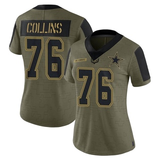 Limited Aviante Collins Women's Dallas Cowboys 2021 Salute To Service Jersey - Olive