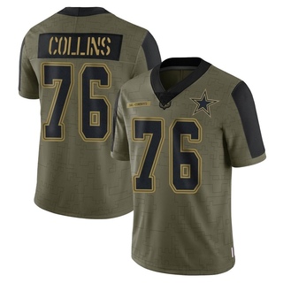 Limited Aviante Collins Youth Dallas Cowboys 2021 Salute To Service Jersey - Olive