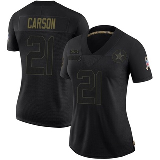 Limited Caelen Carson Women's Dallas Cowboys 2020 Salute To Service Jersey - Black