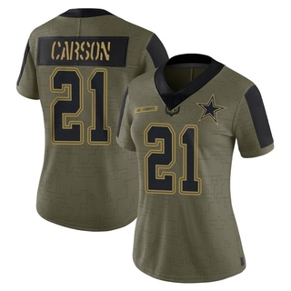 Limited Caelen Carson Women's Dallas Cowboys 2021 Salute To Service Jersey - Olive