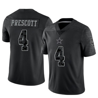 Limited Dak Prescott Men's Dallas Cowboys Reflective Jersey - Black
