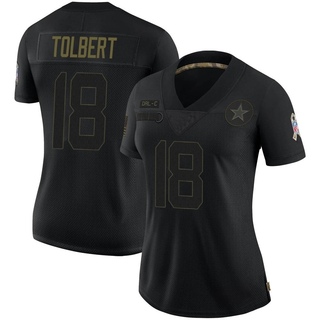 Limited Jalen Tolbert Women's Dallas Cowboys 2020 Salute To Service Jersey - Black