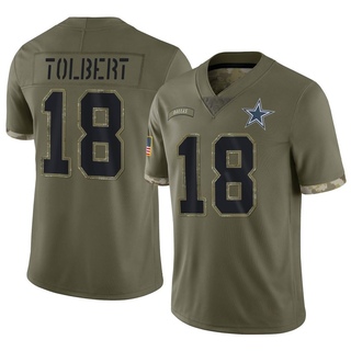 Limited Jalen Tolbert Youth Dallas Cowboys 2022 Salute To Service Jersey - Olive
