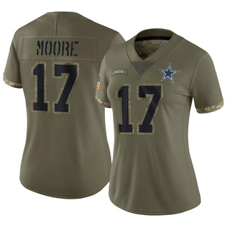 Limited Kellen Moore Women's Dallas Cowboys 2022 Salute To Service Jersey - Olive