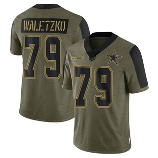 Limited Matt Waletzko Men's Dallas Cowboys 2021 Salute To Service Jersey - Olive