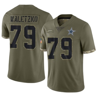 Limited Matt Waletzko Men's Dallas Cowboys 2022 Salute To Service Jersey - Olive