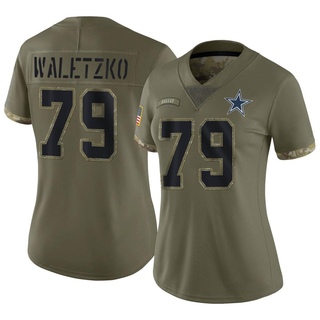 Limited Matt Waletzko Women's Dallas Cowboys 2022 Salute To Service Jersey - Olive