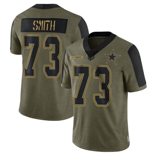 Limited Tyler Smith Men's Dallas Cowboys 2021 Salute To Service Jersey - Olive