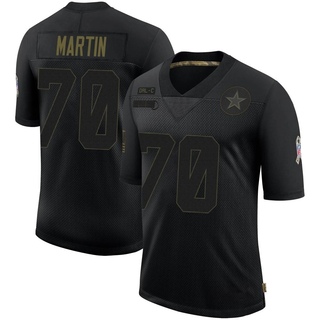 Limited Zack Martin Men's Dallas Cowboys 2020 Salute To Service Jersey - Black
