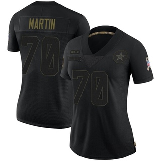 Limited Zack Martin Women's Dallas Cowboys 2020 Salute To Service Jersey - Black