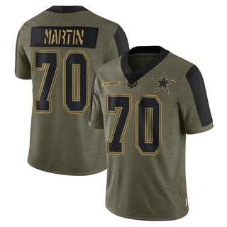 Limited Zack Martin Youth Dallas Cowboys 2021 Salute To Service Jersey - Olive