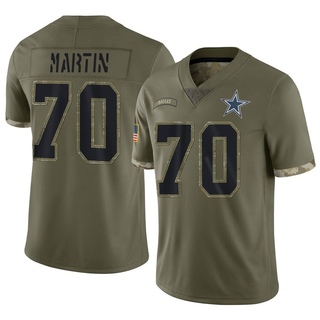 Limited Zack Martin Youth Dallas Cowboys 2022 Salute To Service Jersey - Olive